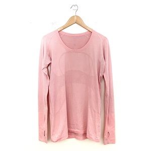 Lululemon Swiftly Tech Long Sleeve Top Light Pink Size 12